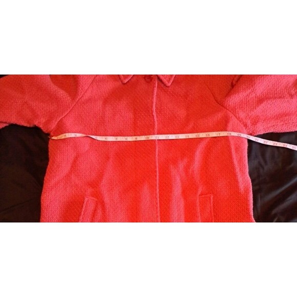 Marvin Richards Vintage Long Boucle Tweed Wool Car Coat Size M Pink Lined - Picture 8 of 15